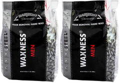 Wax Necessities Barbero hard wax steel pack label for quick barber use.