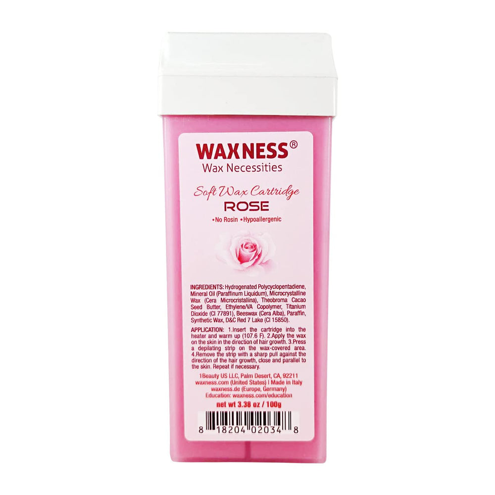 Wax Necessities Rose Soft Wax Cartridge 6-pack creamy texture ideal for delicate areas.