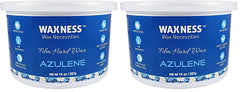 Wax Necessities Waxness Azulene stripless wax tin pack of 2 shown for professional use