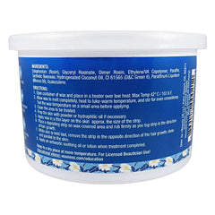 Wax Necessities Waxness Azulene stripless wax close-up on skin for visibility