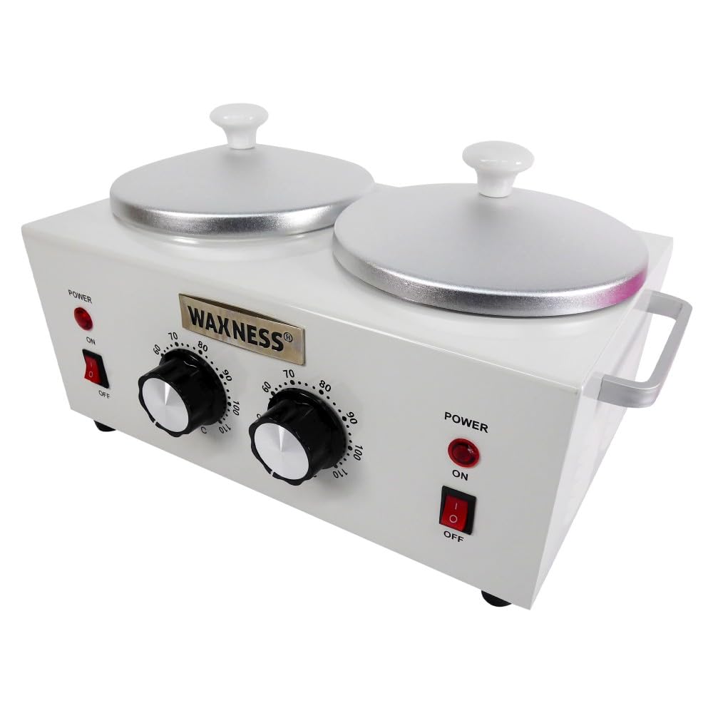Wax Necessities Waxness Double Wax Heater front view for salon-grade wax melting