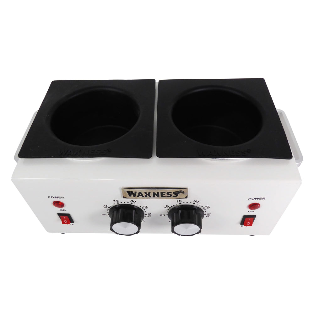 Wax Necessities Waxness Double Wax Heater showing removable metal pot liner