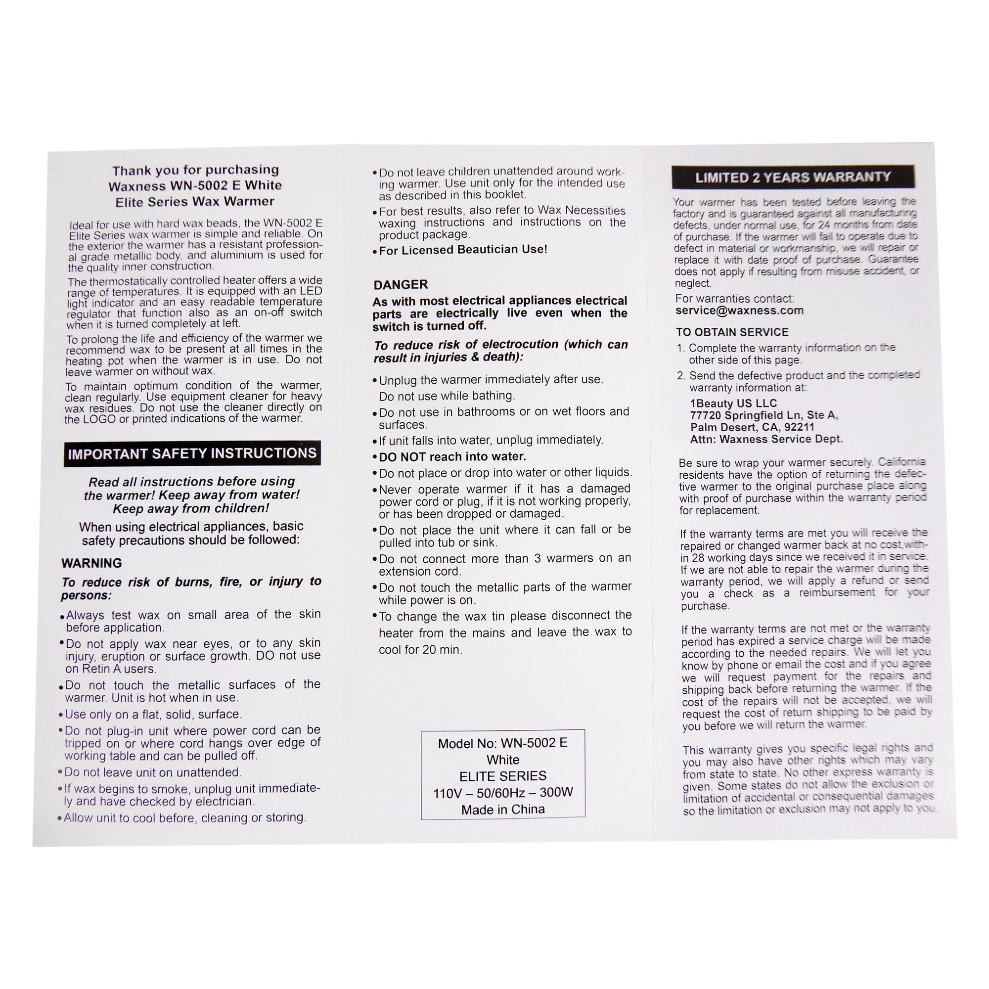 Wax Necessities Waxness Double Wax Heater safety tips and beautician-use guidance