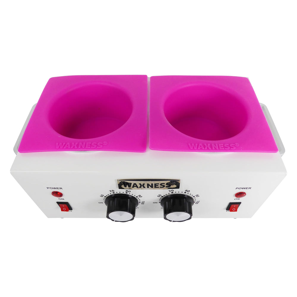 Wax Necessities Waxness Double Wax Heater side panel with adjustable temperature control