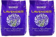 Wax Necessities Lavender face wax beads ready for gentle facial waxing
