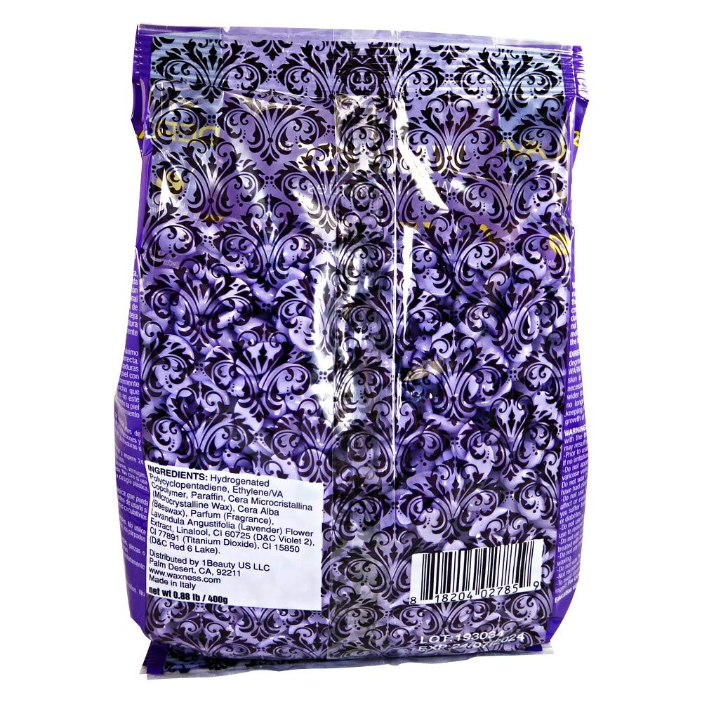 Wax Necessities Lavender wax closeup shows creamy texture for facial use