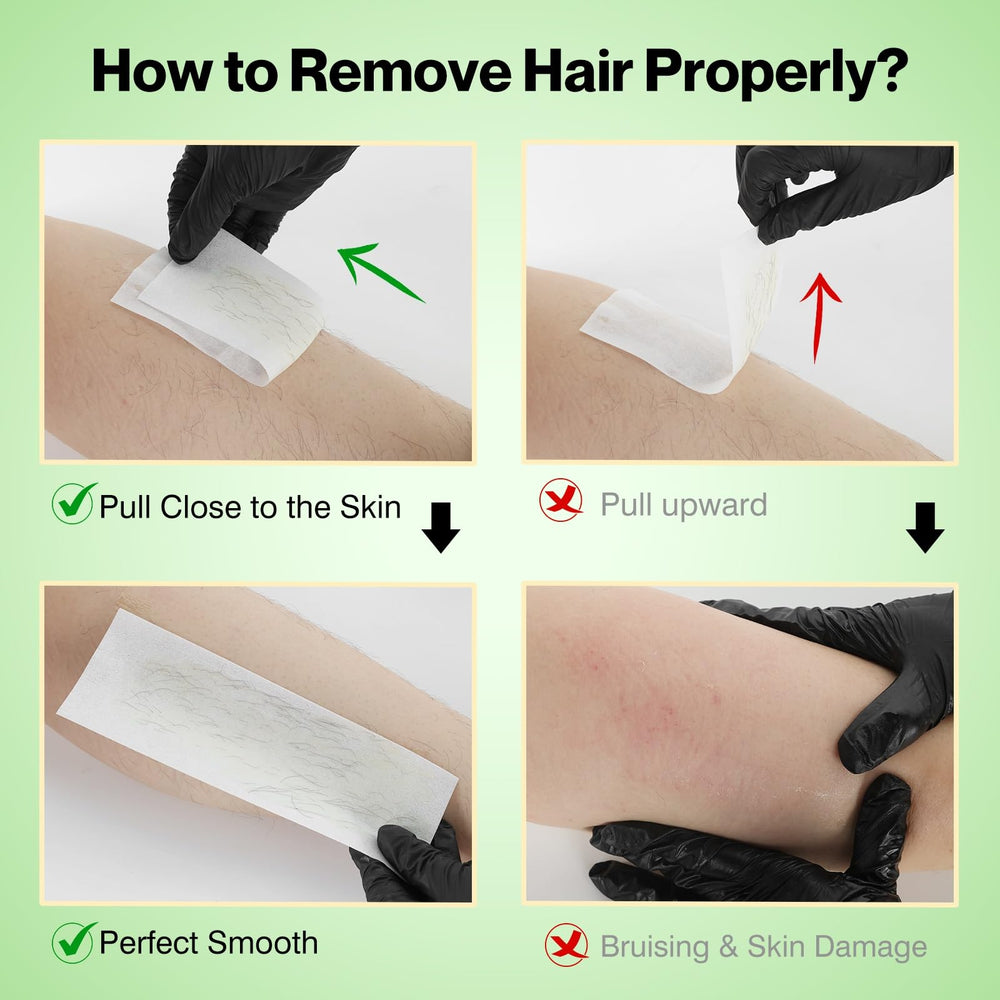 Waxers Roll-On Wax Kit After-Wax Wipes refresh skin and remove residue.