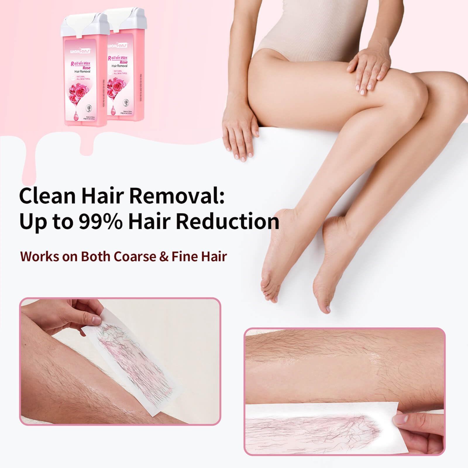 Waxfans 50 waxing strips pack for easy hair removal