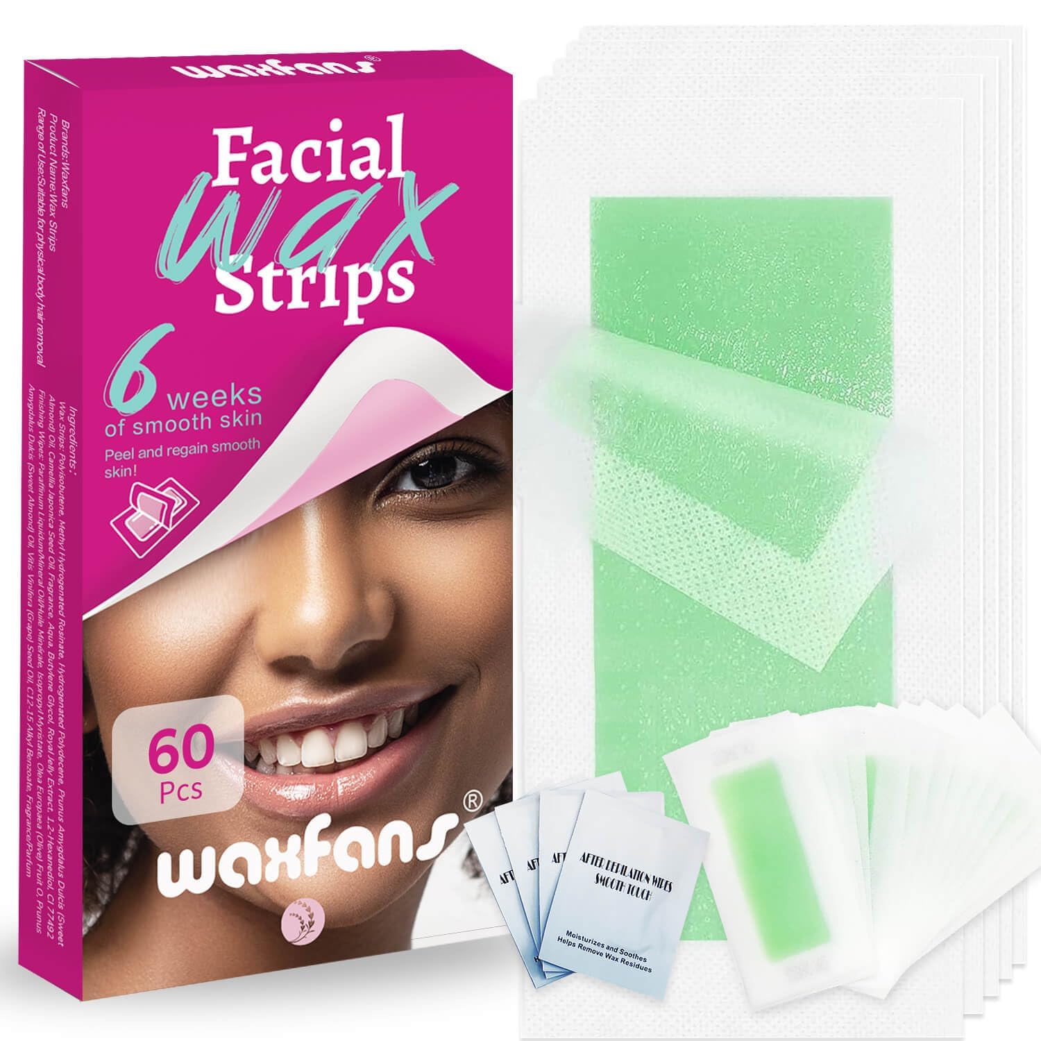 Waxfans wax strips all-in-one kit for quick, mess-free at-home hair removal.