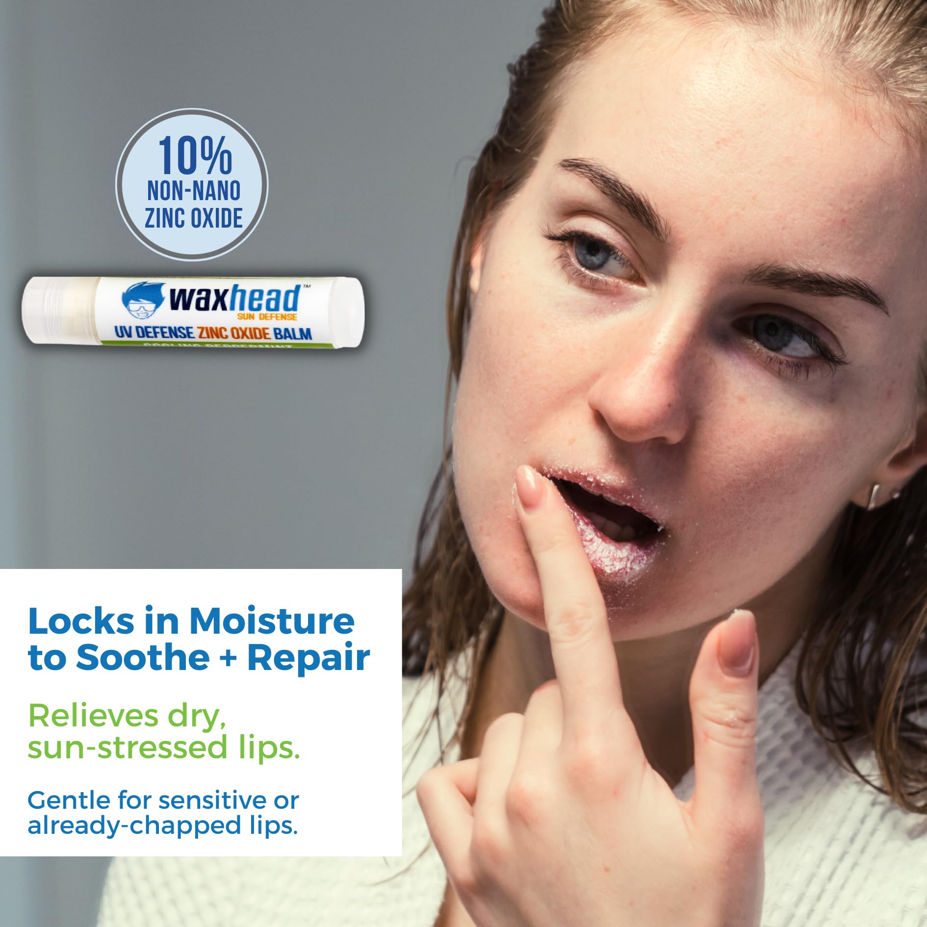 Waxhead cold sore-prone lips benefit from mineral protection.