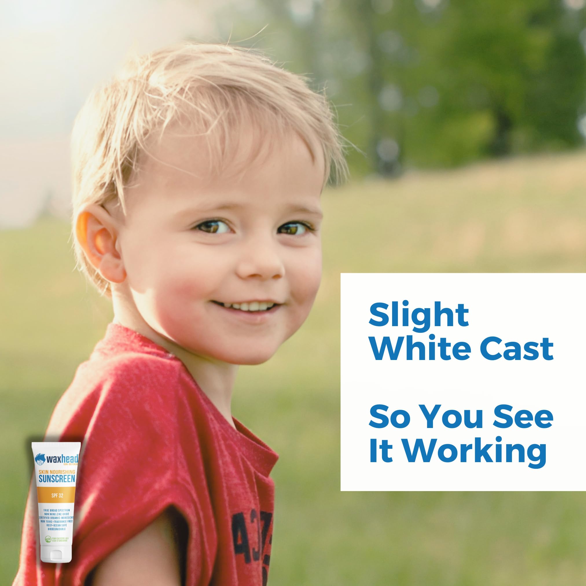 Waxhead Kids Sunscreen on the arm provides safe body protection during play