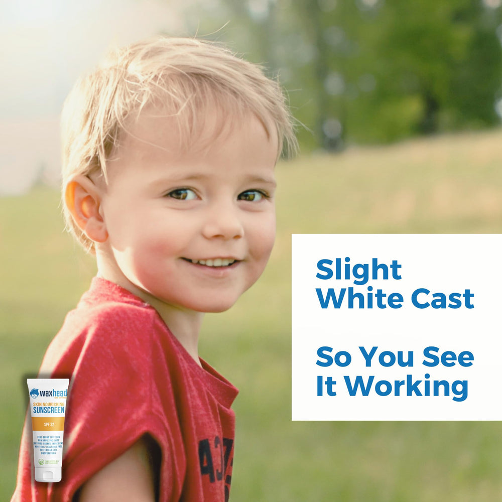 Waxhead Kids Sunscreen on the arm provides safe body protection during play