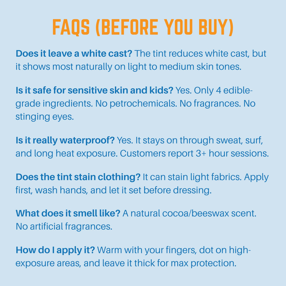 Waxhead tinted sunscreen supports sensitive skin and eczema-prone users.
