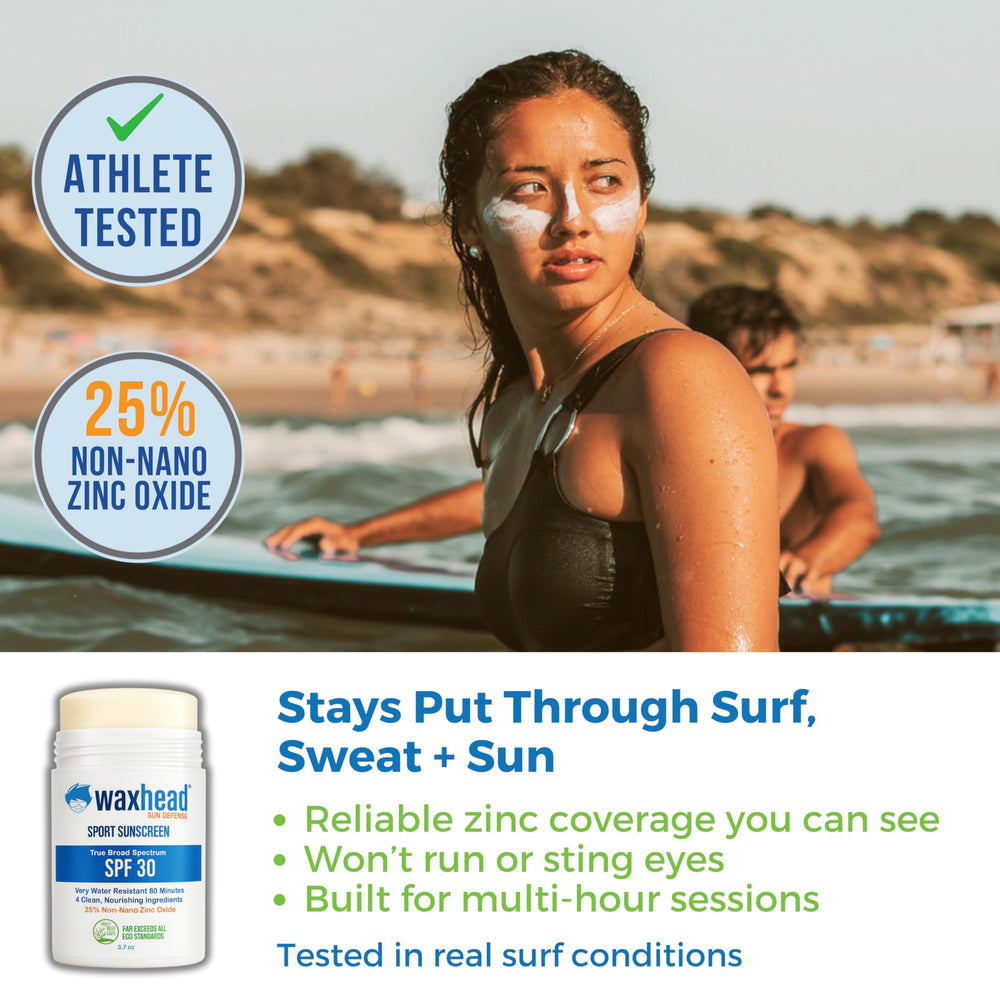 Waxhead sunscreen stick spread on skin to ensure full protection