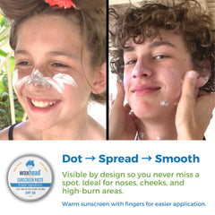 Coral-safe formula protects skin while swimming without harsh chemicals.