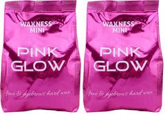Waxness Pink Glow face and brows hard wax visible on skin for precise shaping