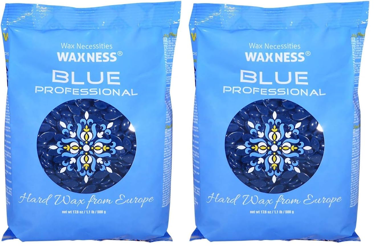 Waxness Premium Hard Wax Blue Pro beads pack 2 for home use