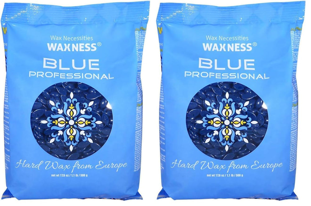 Waxness Premium Hard Wax Blue Pro beads pack 2 for home use