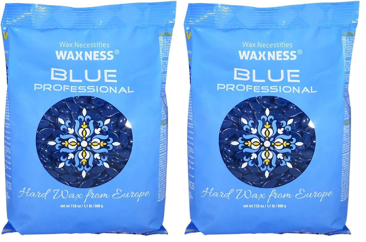 Waxness Premium Hard Wax Blue Pro beads pack 2 for home use