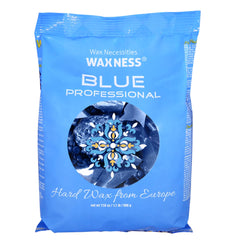 Waxness Premium Hard Wax Blue Pro beads close-up showing strong hair grip