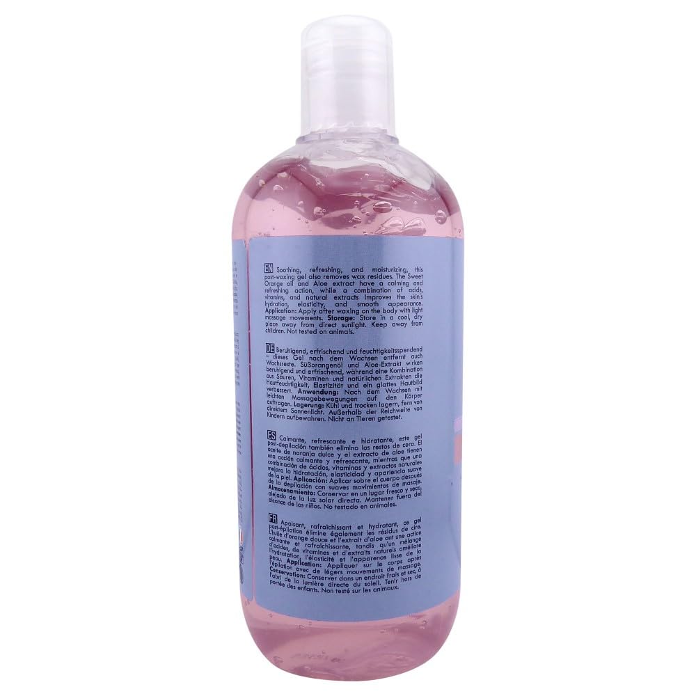 Waxness Spa Choice post-wax gel bottle ready to soothe skin after waxing.