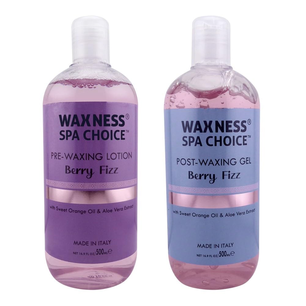 Waxness Spa Choice pre-wax lotion bottle ready for smooth application before waxing.