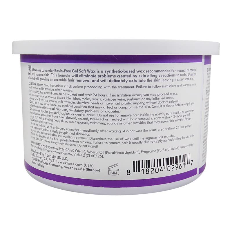 Waxness Spa Choice Lavender wax texture shown for smooth, comfortable waxing.