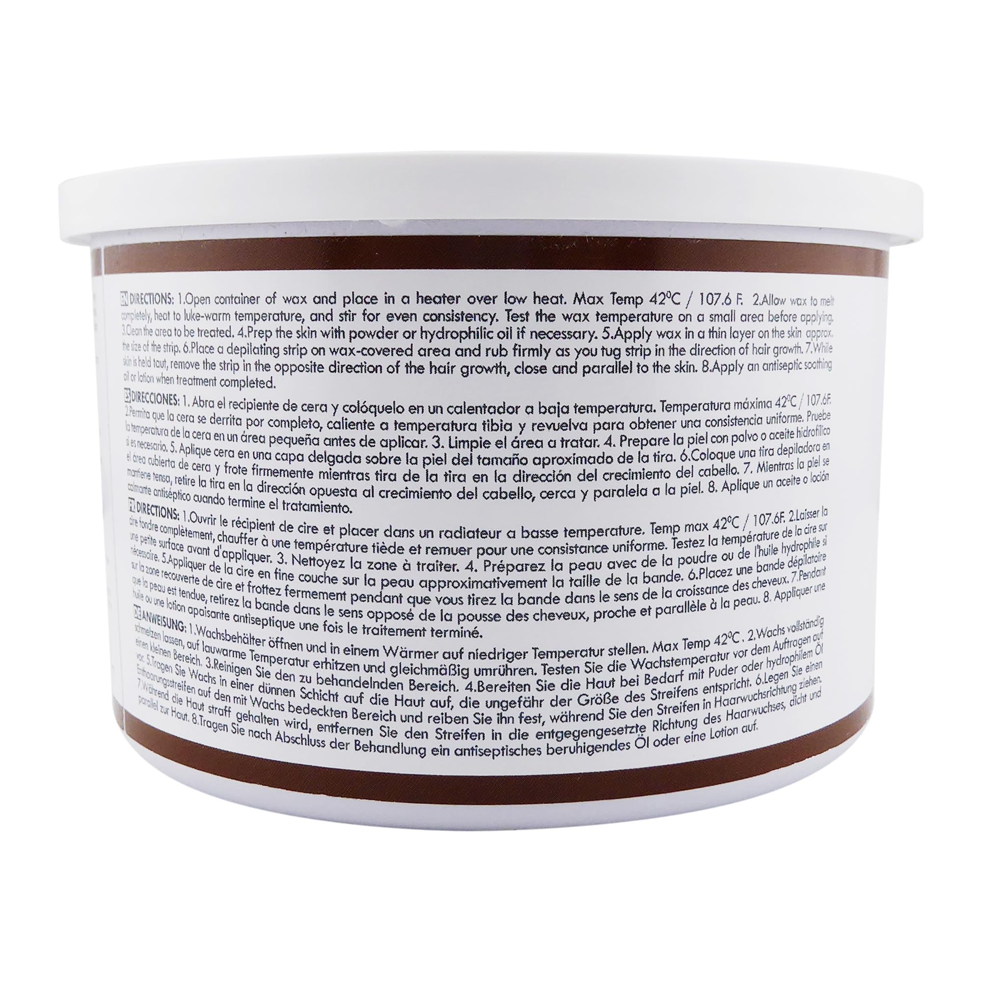 Application view showing smooth spread of Waxness Gentle Soft Wax.