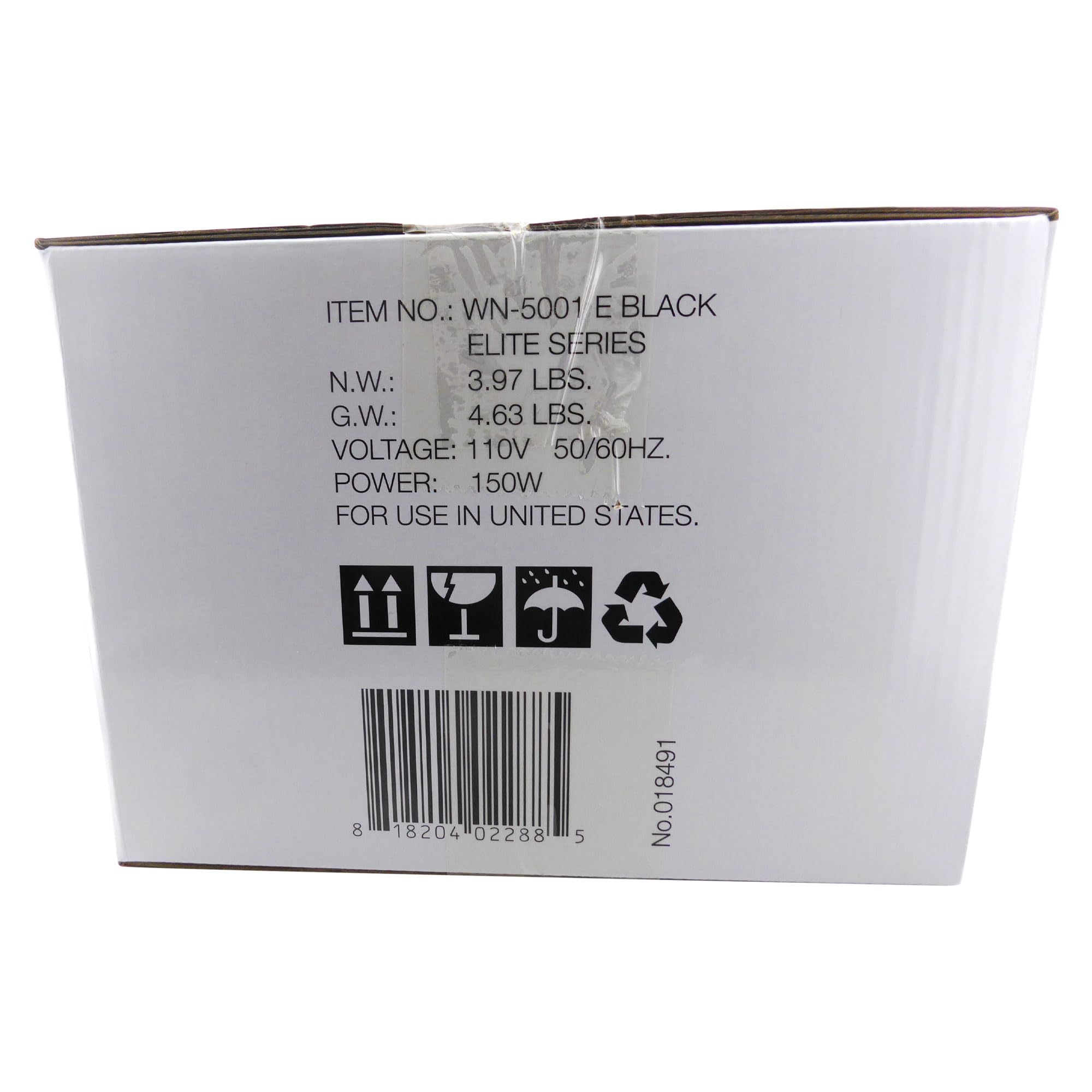5-year warranty badge on Waxness WN5001 Elite-Series reinforces long-term reliability.