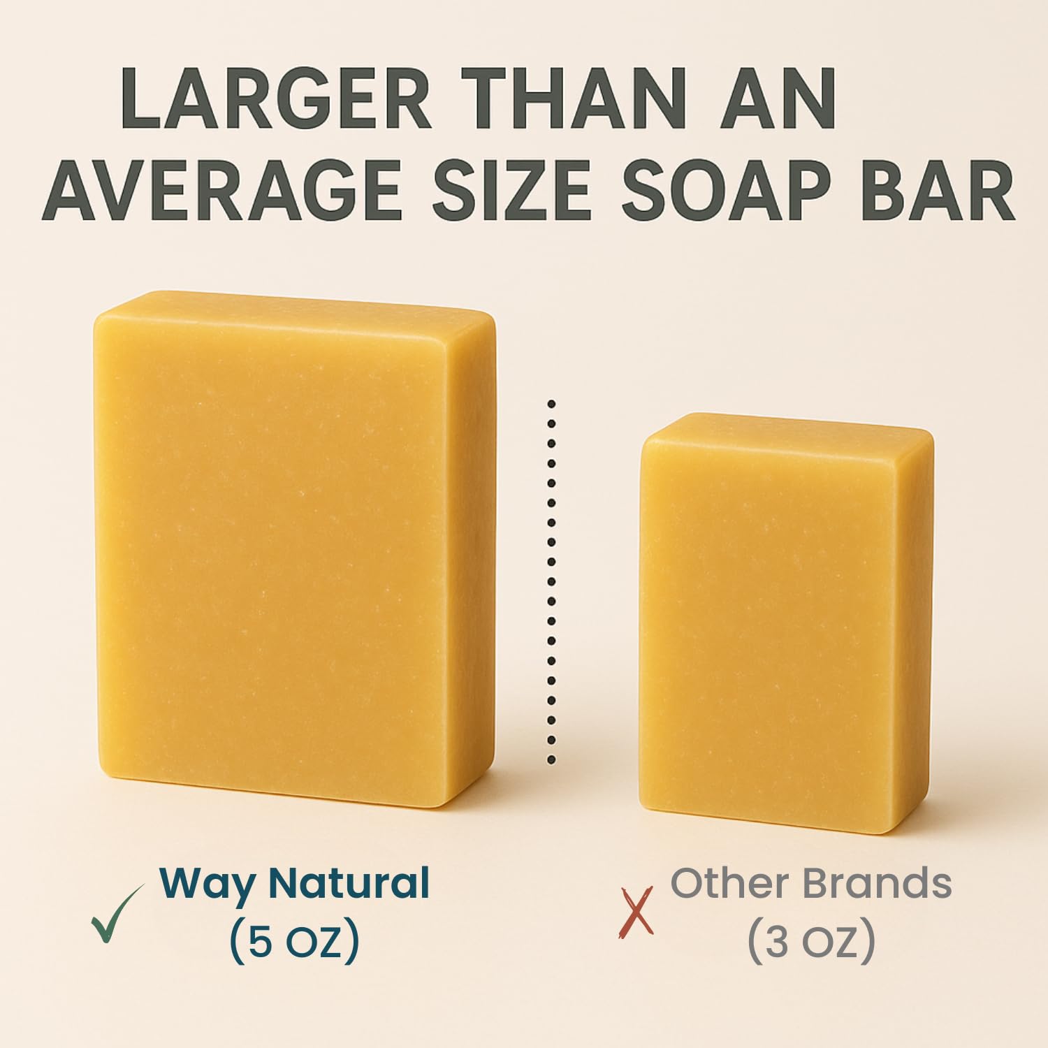 Way Natural Soap Bar being lathered on hands.