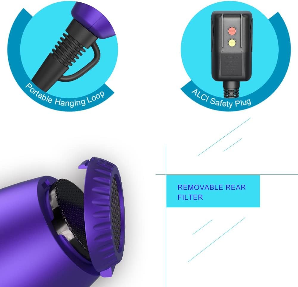 Wazor 1875W DC motor delivers powerful airflow for quicker styling