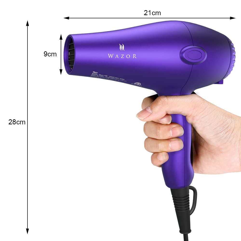 Wazor negative ionic function helps reduce frizz and smooth hair