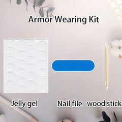 WBRRFJJ nail file and wooden stick for precise fitting.