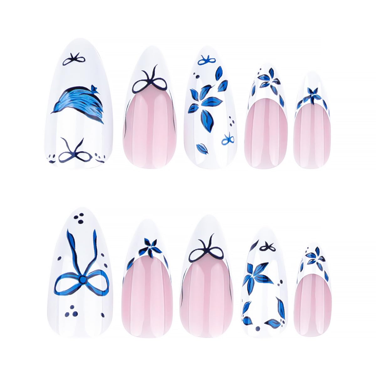WBRRFJJ almond-shaped nails for comfortable wear and natural look.