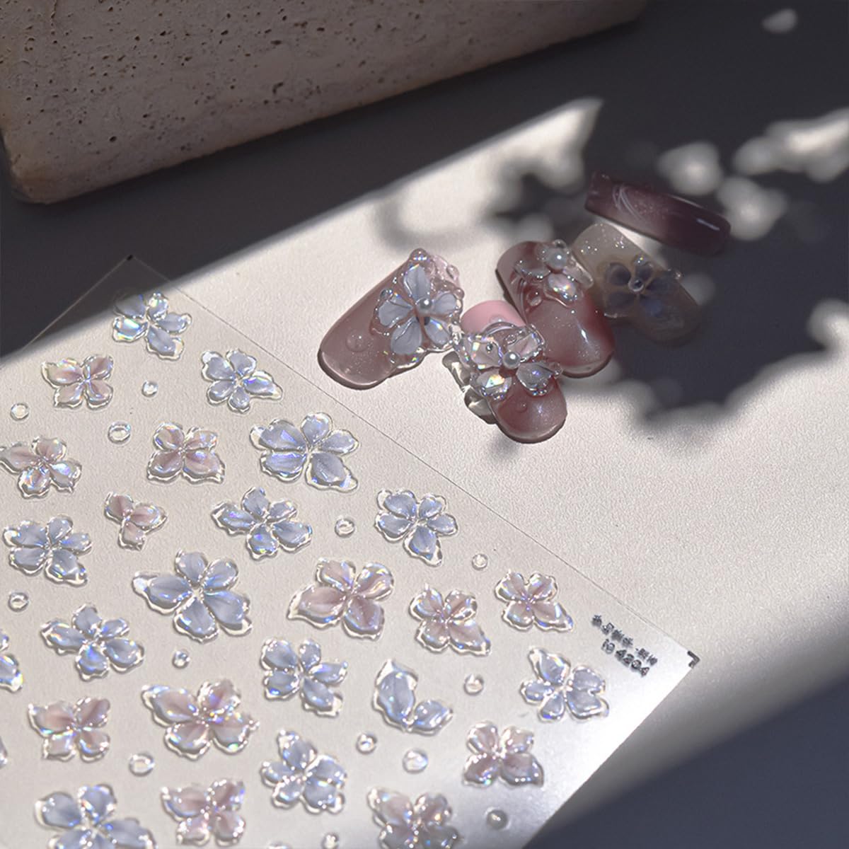 WBRRFJJ self-adhesive nail stickers offering quick sparkle finish