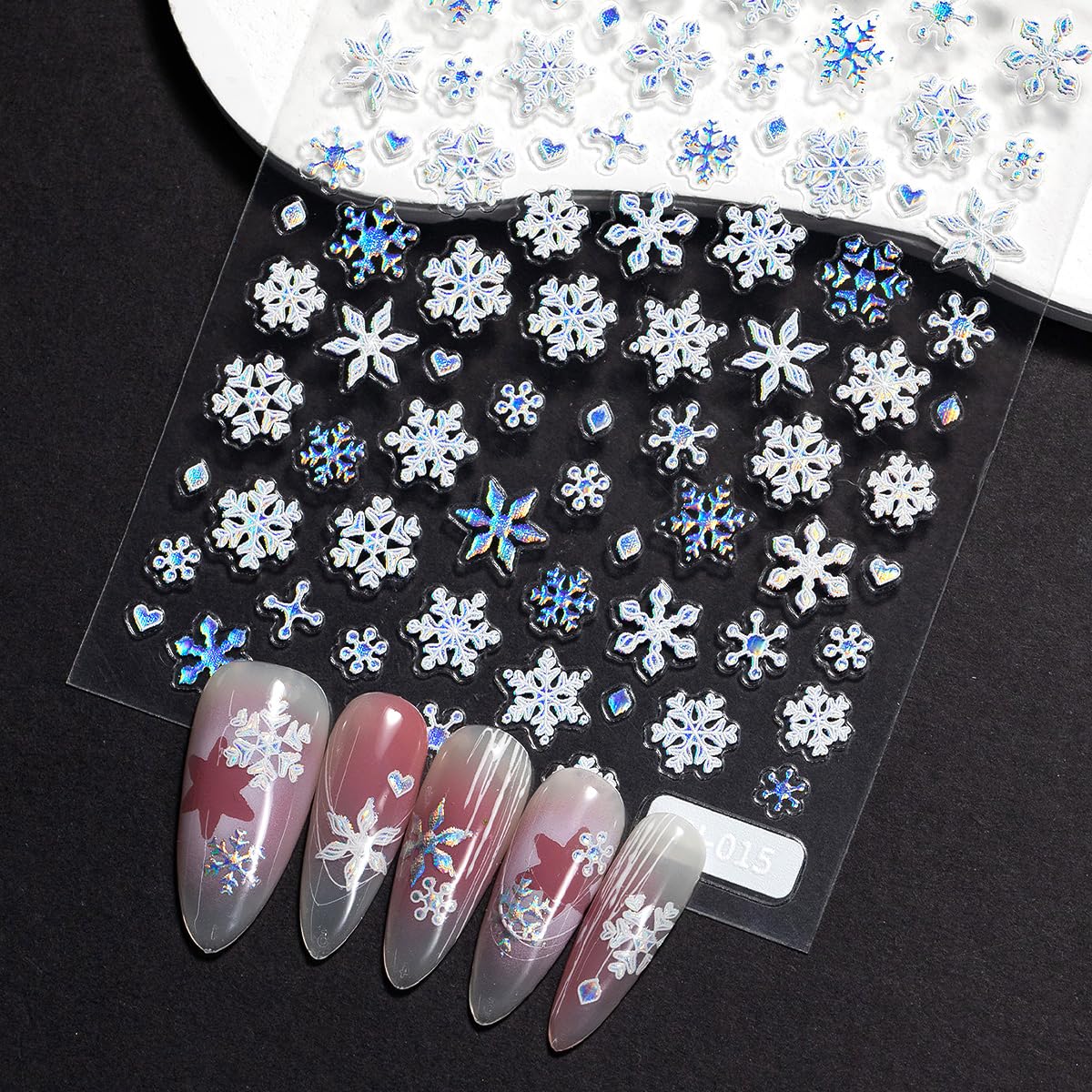 WBRRFJJ winter bronzing decals shimmer under light.