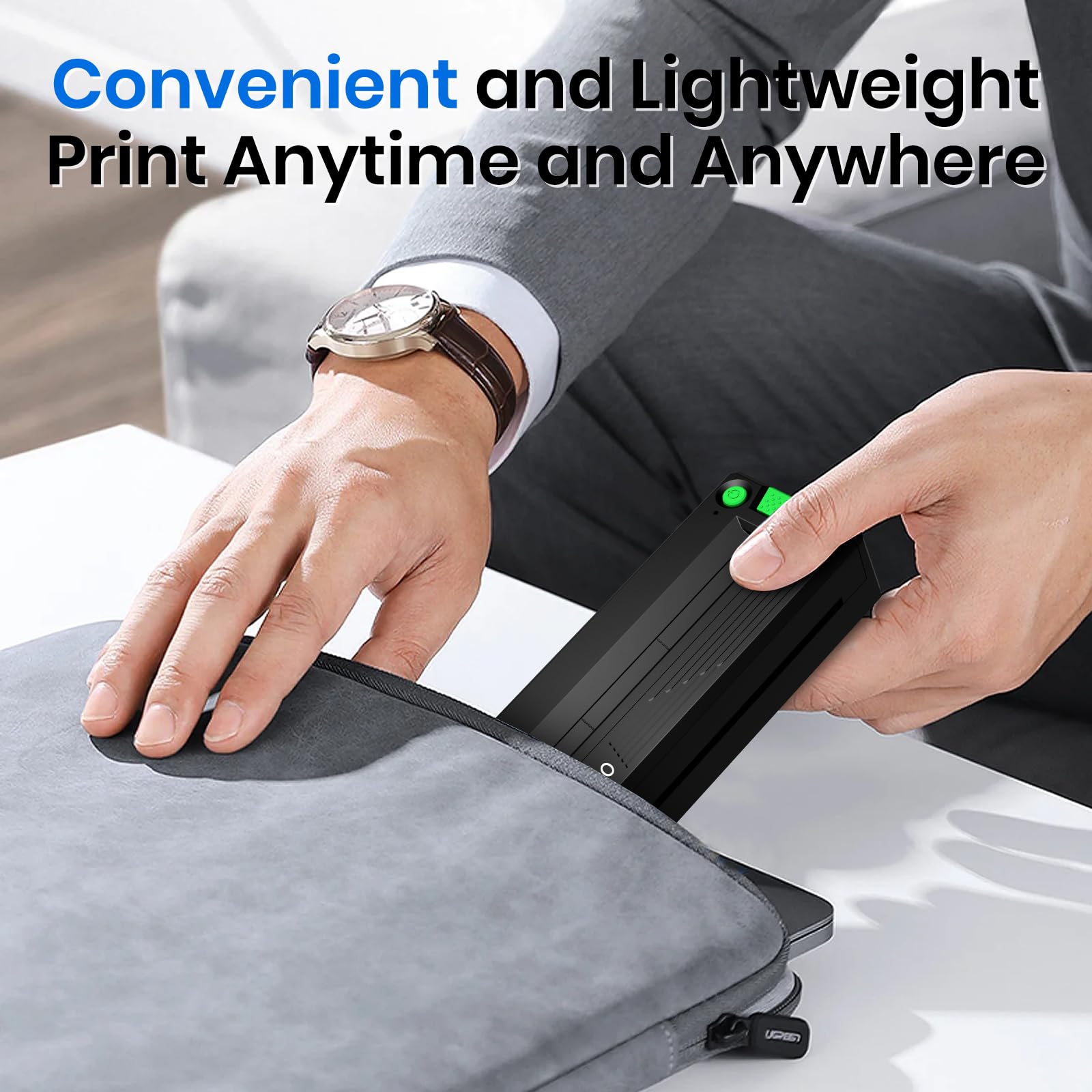 WBWTATTOO tattoo stencil printer grey connected via app, universal device compatibility.