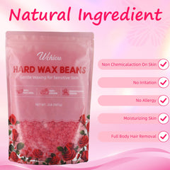 Wchiou face and eyebrow wax application close-up with rose formula