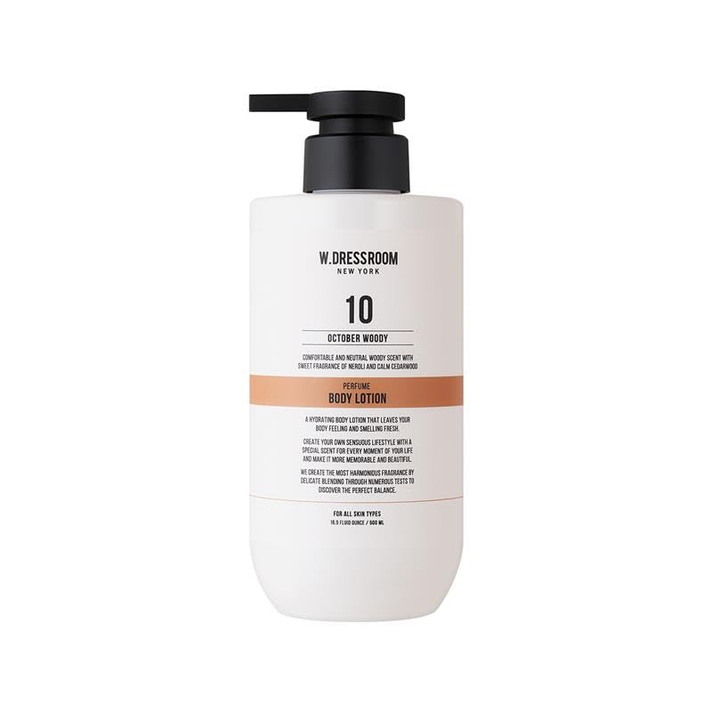 W.Dressroom No.10 October Woody moisturizing lotion pump for easy daily hydration