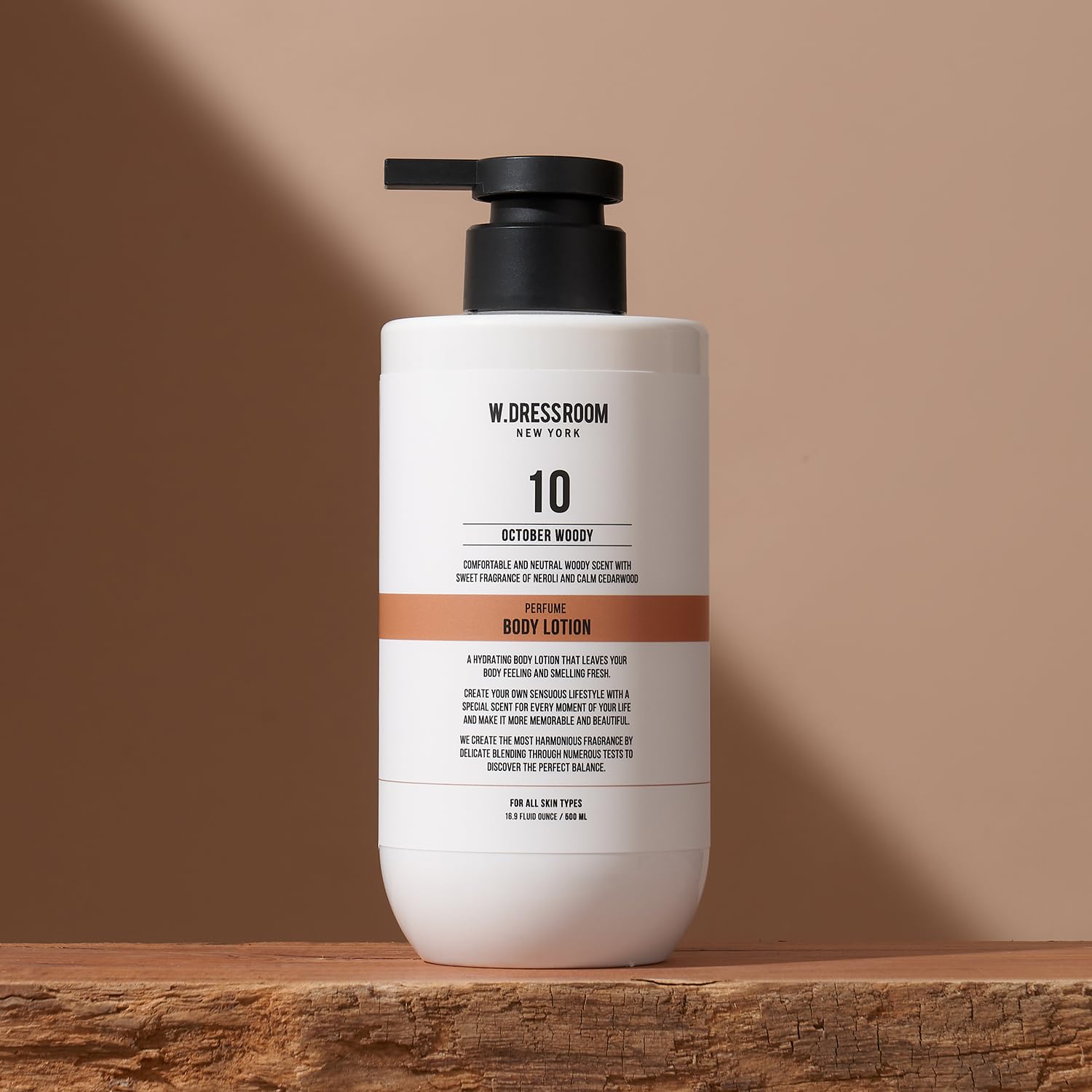 W.Dressroom No.10 Woody soft-cream texture indicating quick absorption and non-greasy feel