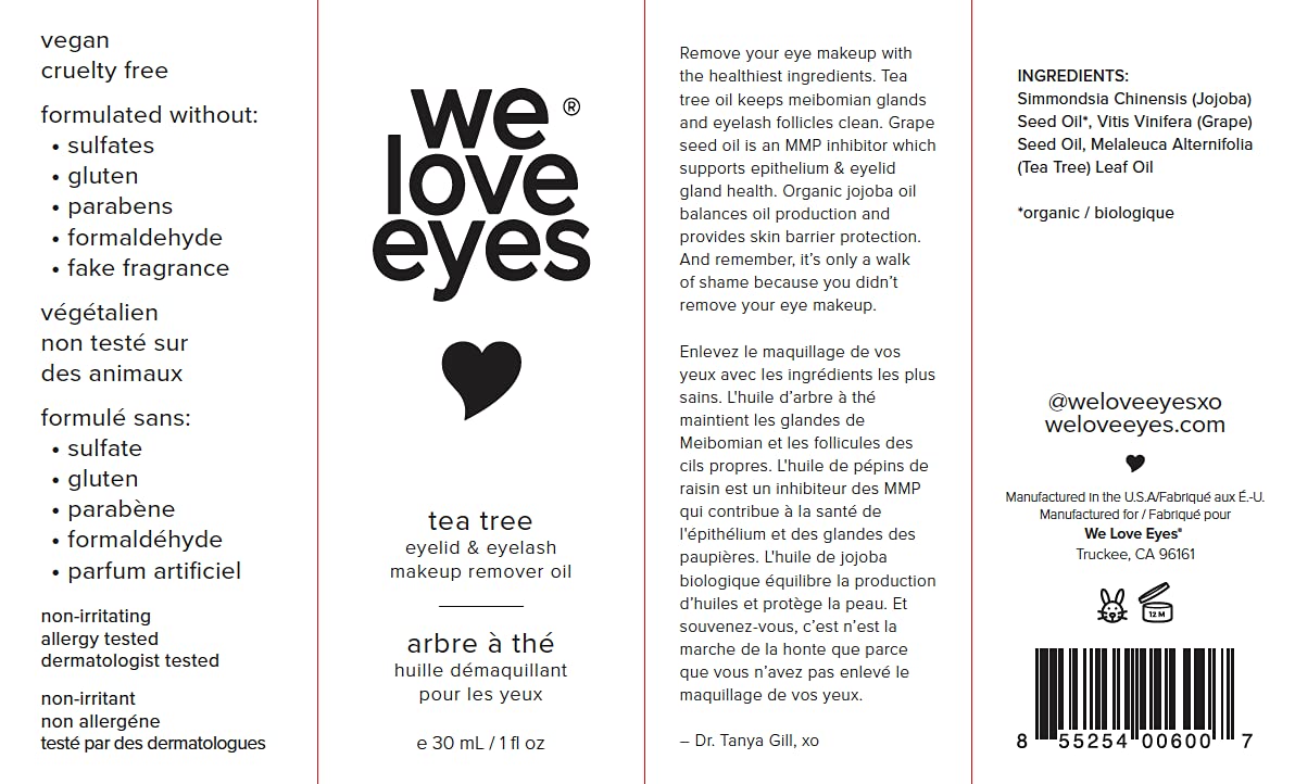 We Love Eyes eye makeup remover apply on eyelids — convenient nightly routine