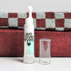 We Love Eyes PM Eyelid Butter night application demonstrates smooth moisture.
