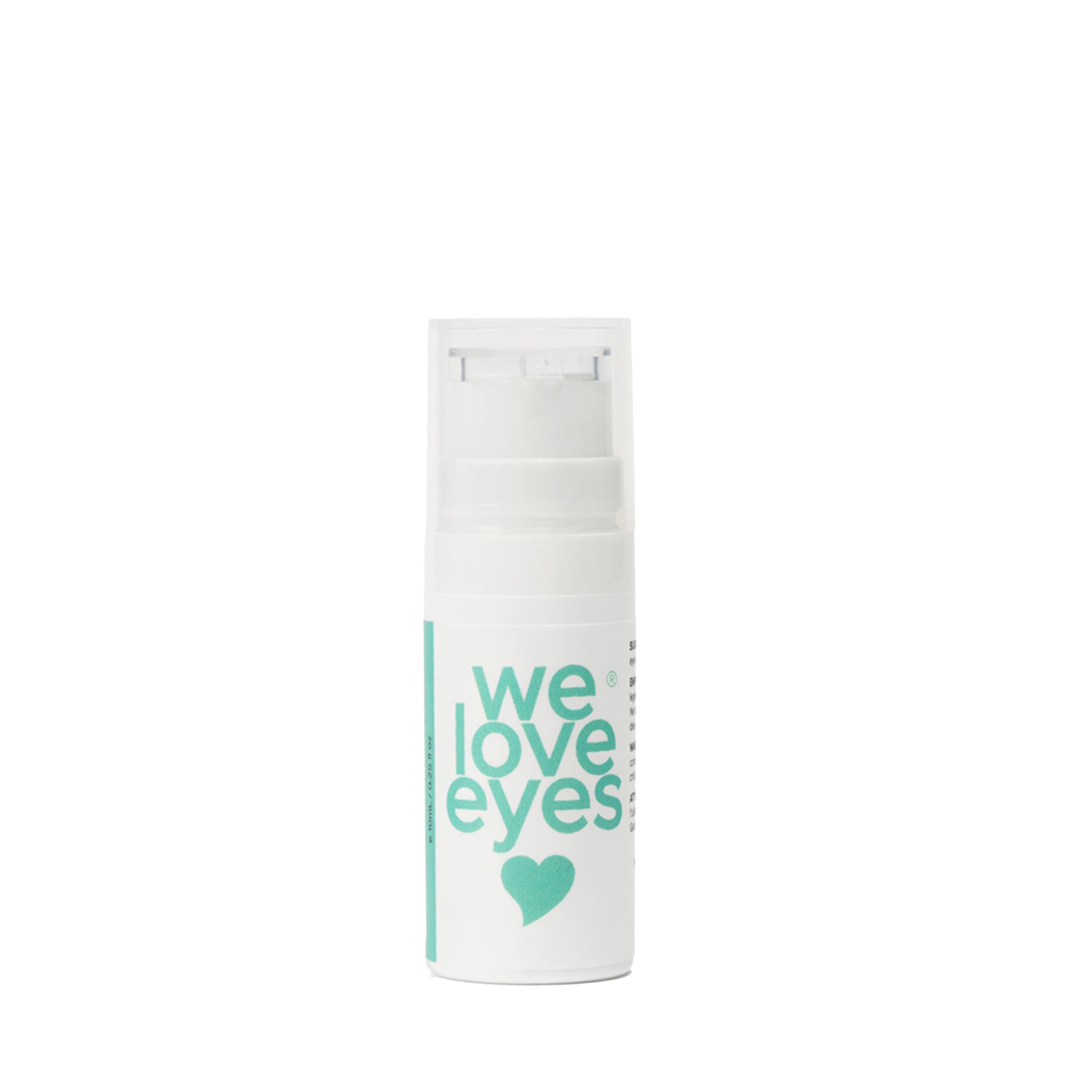 We Love Eyes Shrubtox eye gel tube for gentle eyelid hydration and smoother texture.