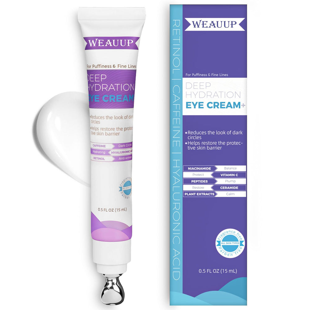 WEAUUP Eye Cream bottle targets dark circles and puffiness for a refreshed look