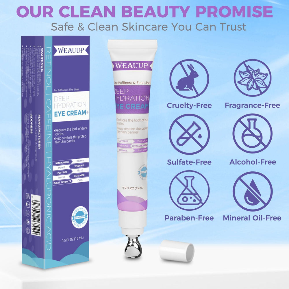 WEAUUP eye cream fragrance-free formula suited for sensitive skin