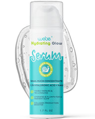 WEBE Naturals snail mucin 94% serum bottle shows a lightweight, hydrating skincare ritual.