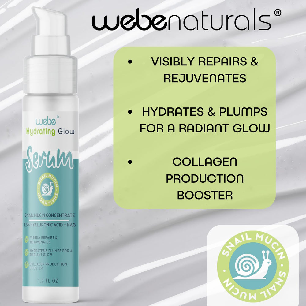 WEBE Naturals: hyaluronic acid and NAG support for lasting moisture and skin resilience.