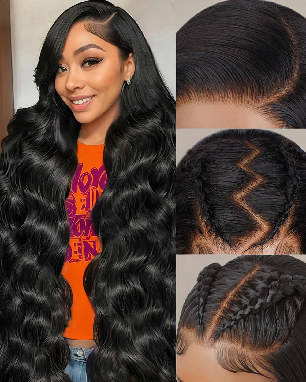 WEBLONE 28-inch lace front wig with natural hairline for daily wear
