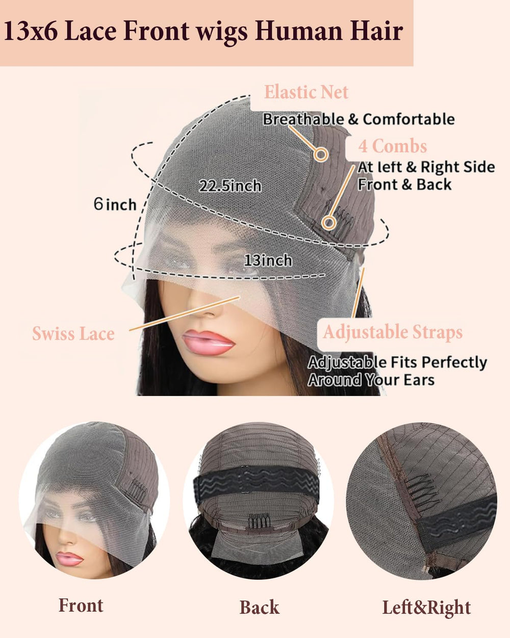 WEBLONE dye and restyle friendly human hair wig