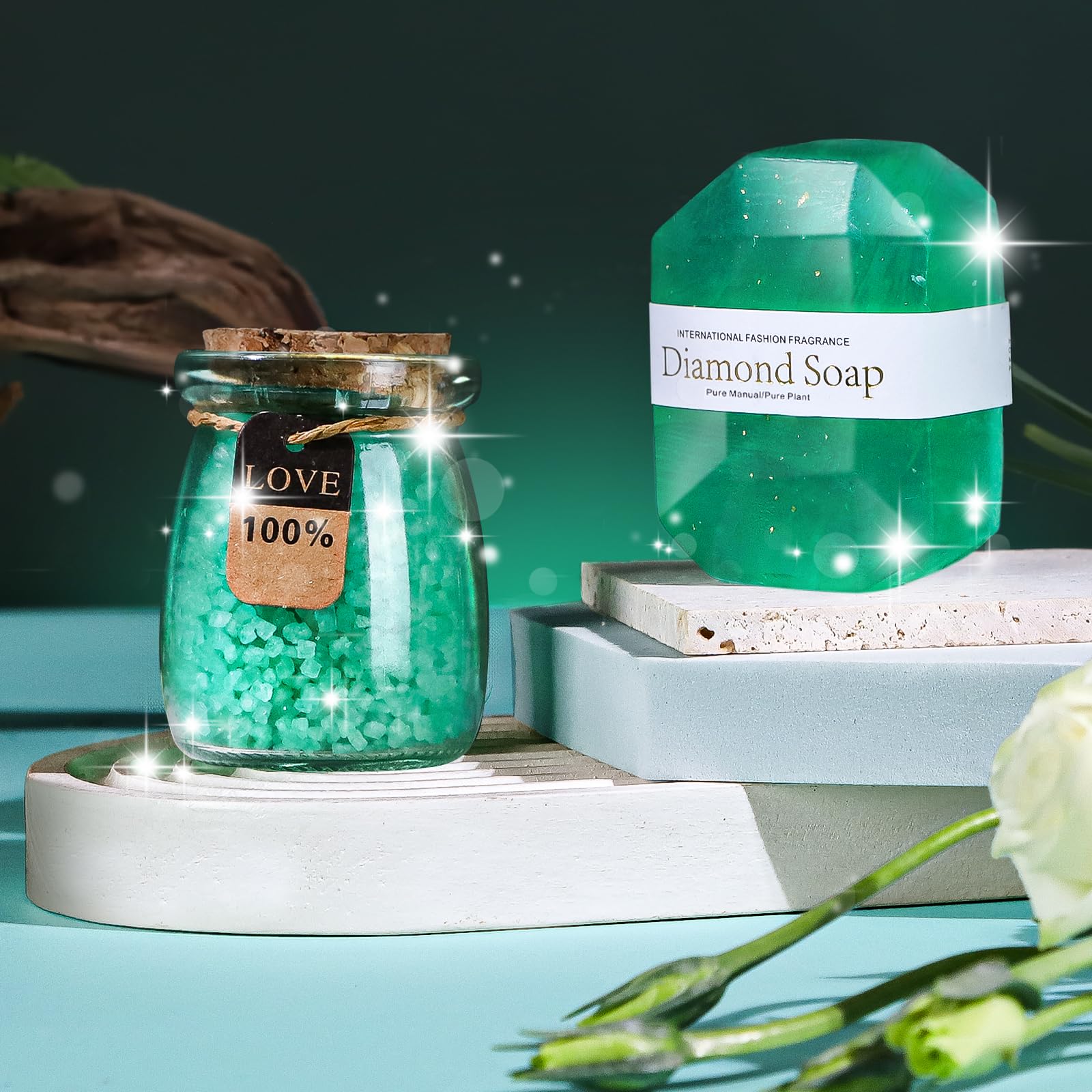WECURATED gem soap pack offering gentle cleansing with sparkle